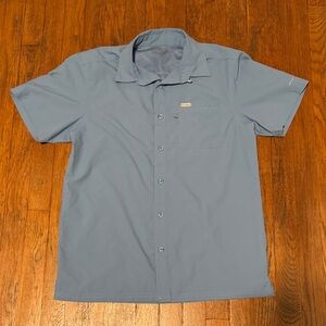 Columbia PFG Men's Blue Button Down Shirt Small